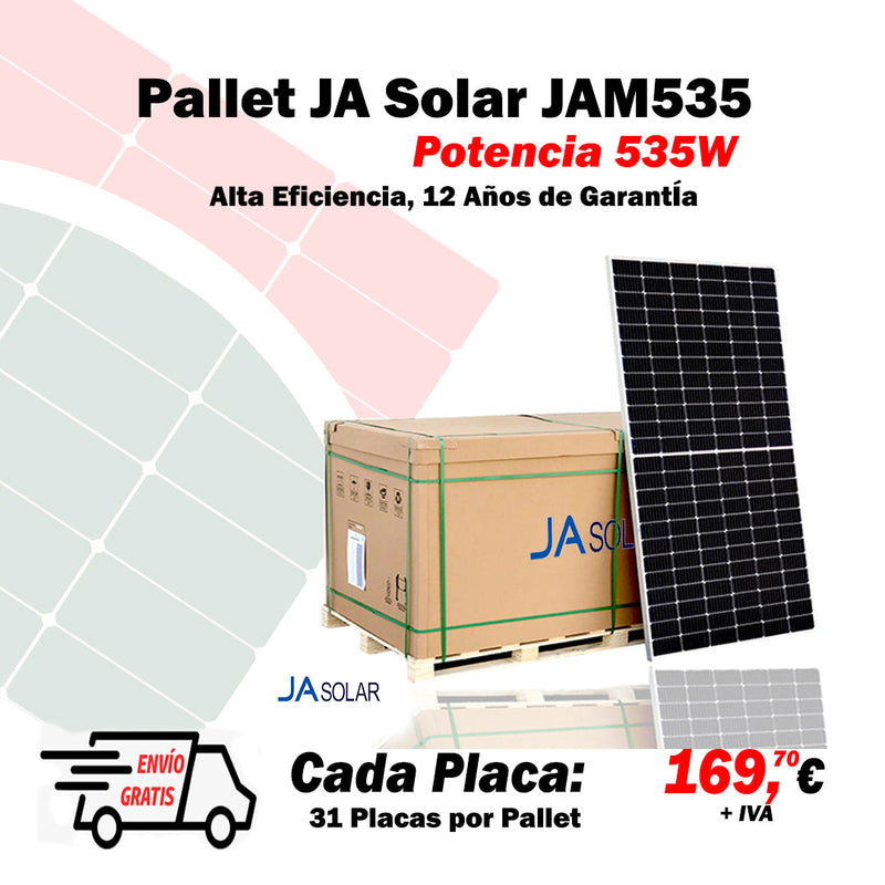 Load image into Gallery viewer, Pallet Monocrystalline Solar Panels JAM JA Solar 535w
