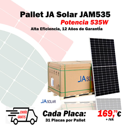 Pallet Monocrystalline Solar Panels JAM JA Solar 535w